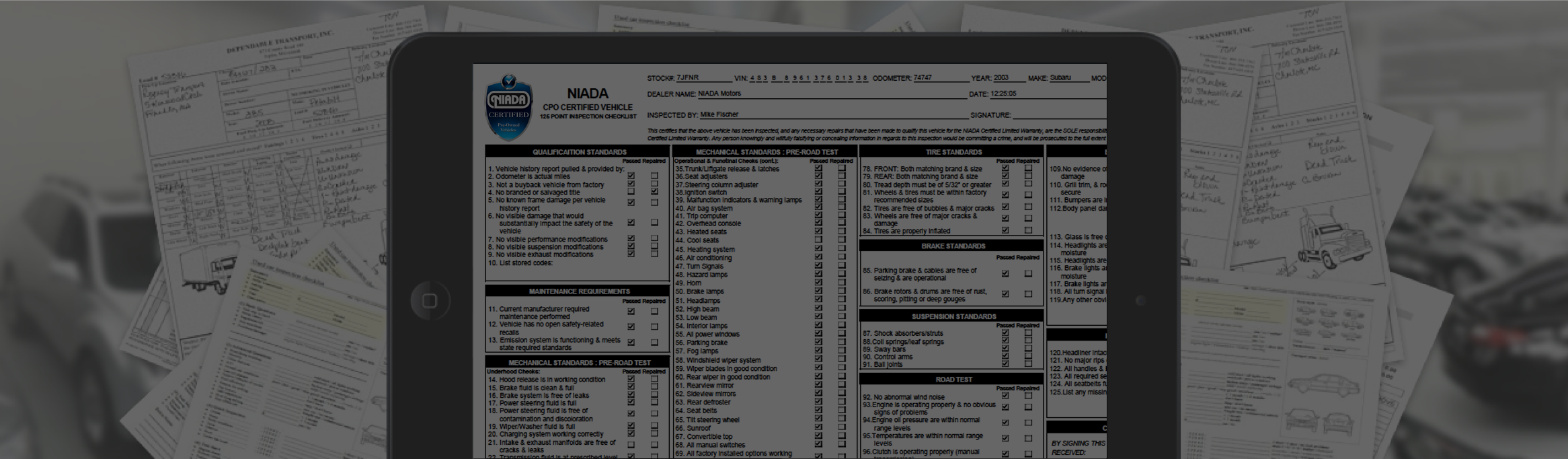 Inspection Notes NIADA