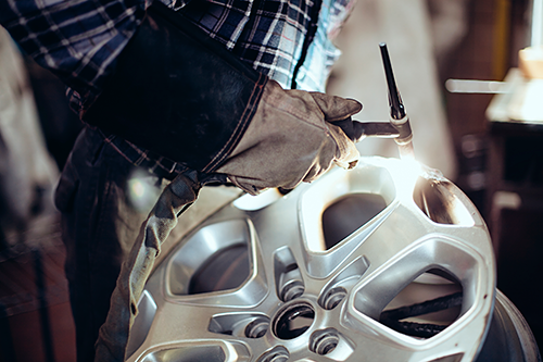 Wheel repair work