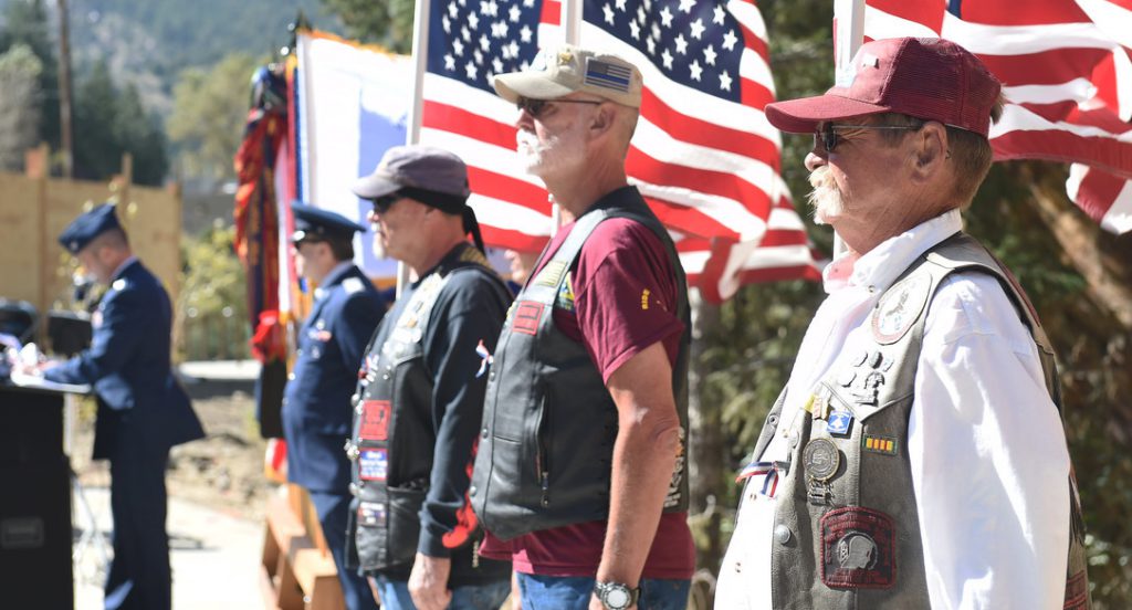 Veterans at ceremony