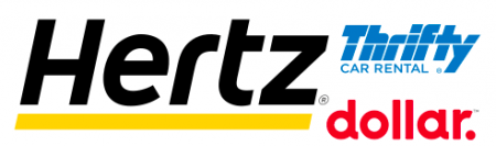 Hertz, Thrifty and Dollar rental car logos