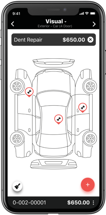 Dent repair software on iPhone X