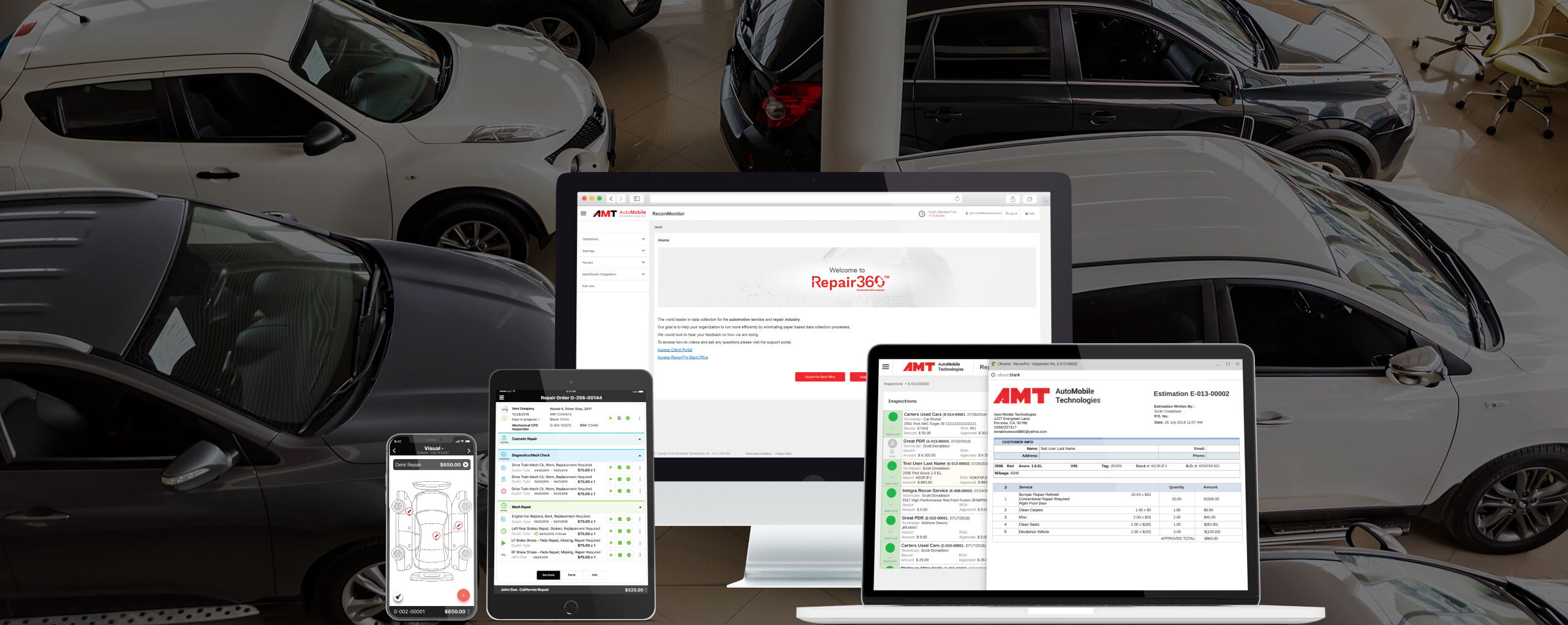 Wheel repair software on different devices