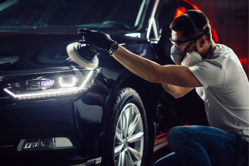 Car paintwork polishing